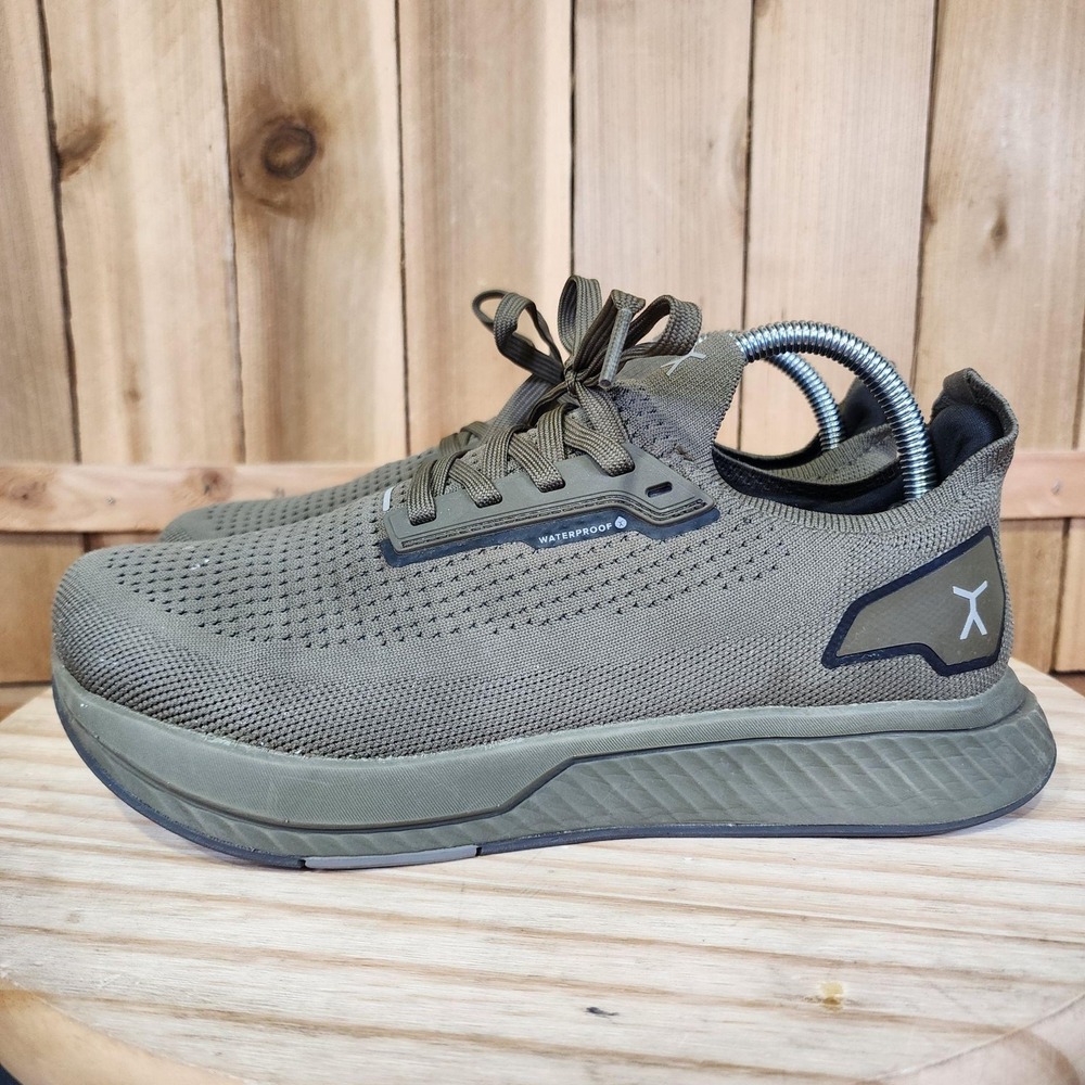 Flux Adapt Waterproof Shoes Mens 8.5 Green Mesh Running Athletic Sneakers
